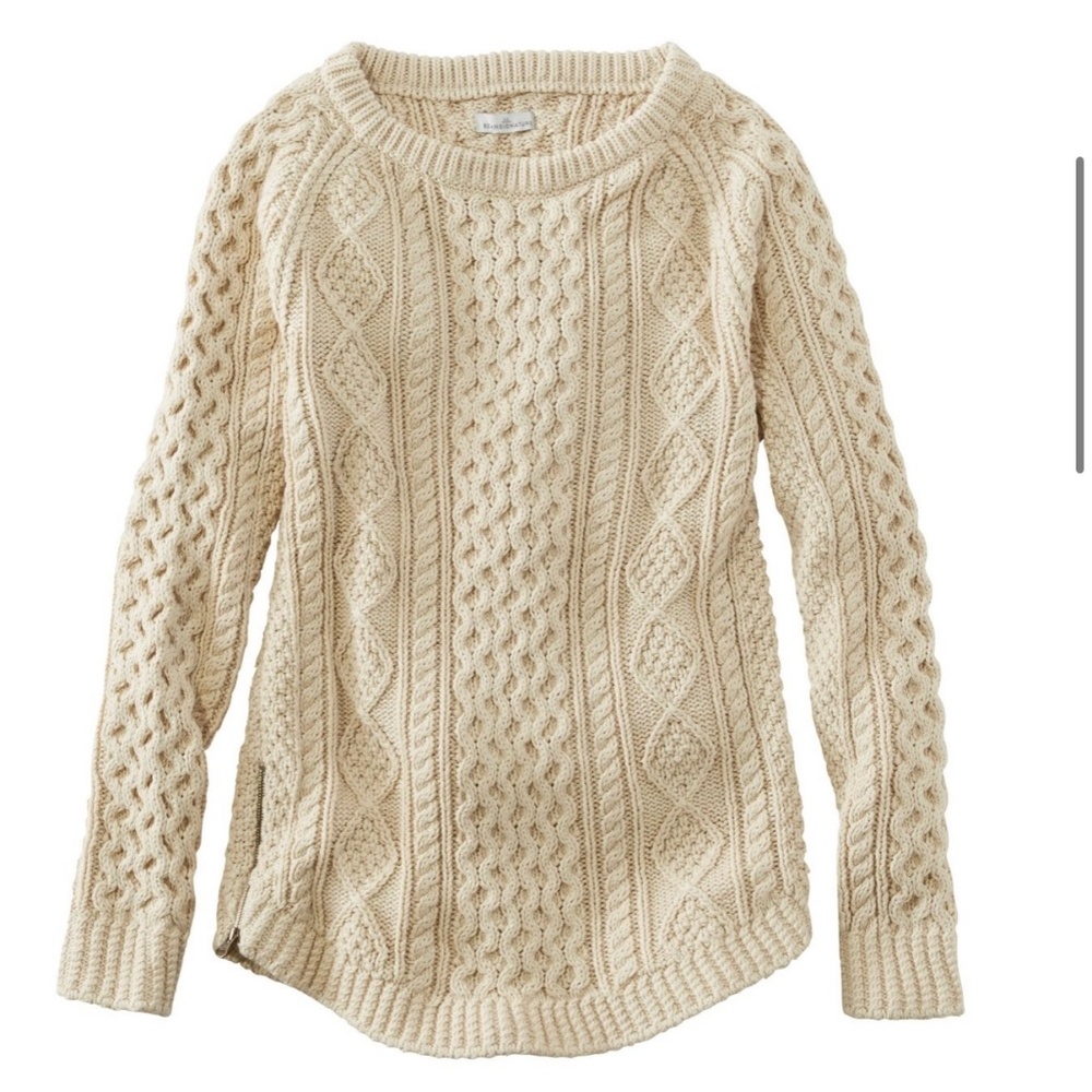 LL Bean Cotton Fisherman Sweater Tunic